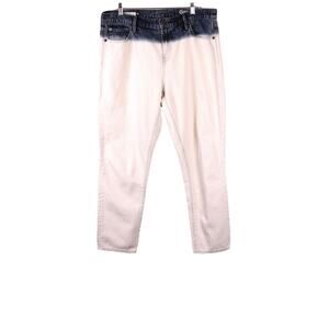 GAP 1969 Girlfriend Jeans in Dip Dye Ivory & Blue Size 31